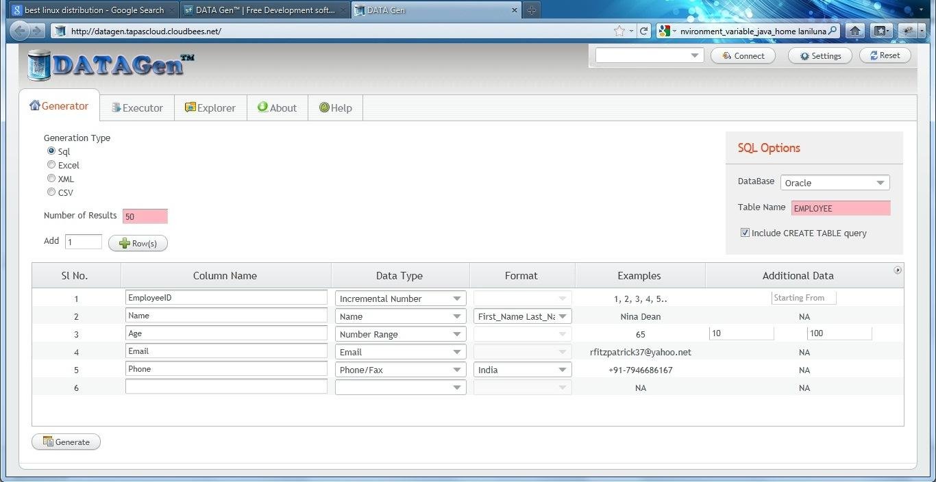 Download web tool or web app DATA Gen™