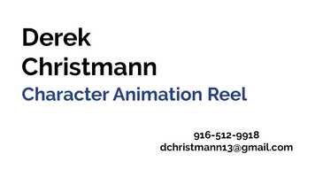 Free download Derek Christmann Animation Reel video and edit with RedcoolMedia movie maker MovieStudio video editor online and AudioStudio audio editor onlin