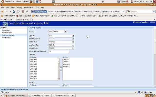 Download web tool or web app Descriptive Examination System(DES) Download web tool or web app Descriptive Examination System(DES)