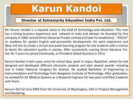 Free download Director of Extramarks Education - Karun Kandoi video and edit with RedcoolMedia movie maker MovieStudio video editor online and AudioStudio audio editor onlin