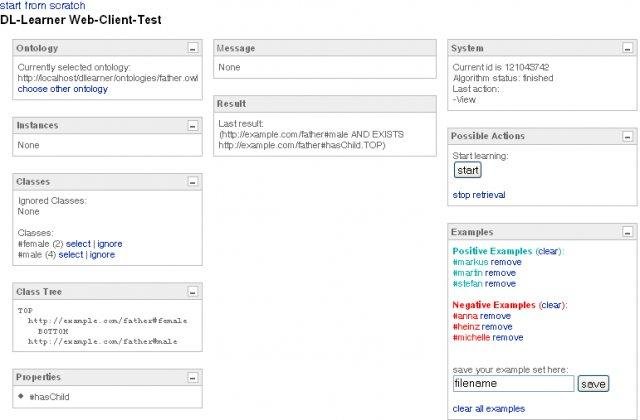 Download web tool or web app DL-Learner