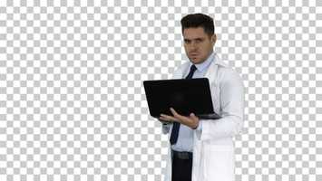 Free download Doctor showing results in laptop, Alpha Channel | Stock Footage - Videohive video and edit with RedcoolMedia movie maker MovieStudio video editor online and AudioStudio audio editor onlin