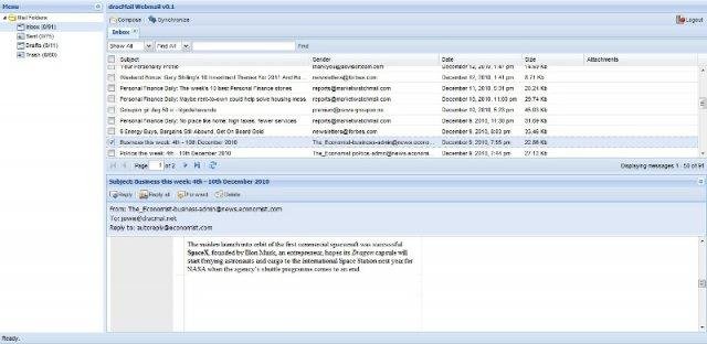 Download web tool or web app dracMail Webmail