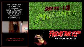 Free download DRIVE-IN MUTANTS: FRIDAY THE 13th THE FINAL CHAPTER PROMO video and edit with RedcoolMedia movie maker MovieStudio video editor online and AudioStudio audio editor onlin