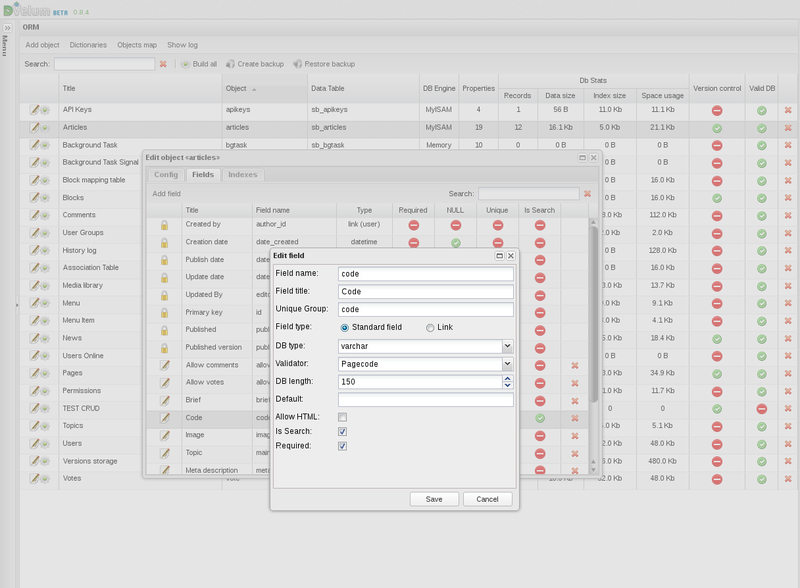 Download web tool or web app DVelum