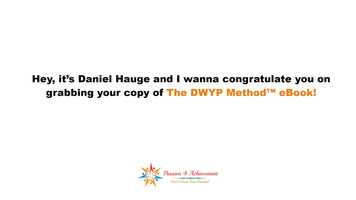 Free download DWYP Method eBook OTO 1 (video) - 2x67 WITHOUT MUSIC.mp4 video and edit with RedcoolMedia movie maker MovieStudio video editor online and AudioStudio audio editor onlin