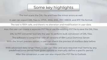 Free download Easily Convert DXL files to PST video and edit with RedcoolMedia movie maker MovieStudio video editor online and AudioStudio audio editor onlin