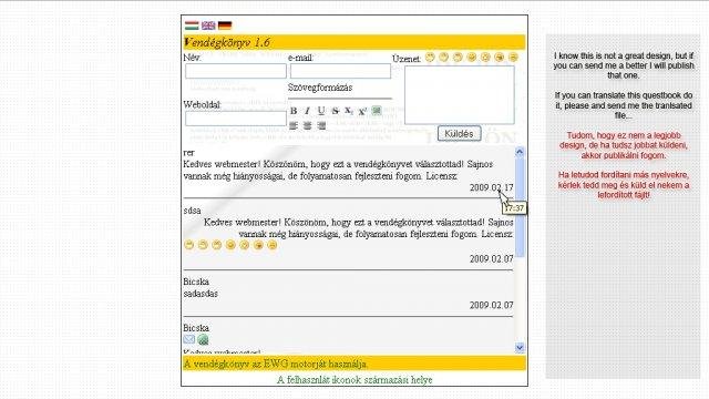 Download web tool or web app Easy Vendégkönyv by Bicska
