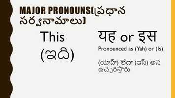 Free download EASY WAY TO LEARN PRONOUNS IN HINDI FROM TELUGU  90 SECONDS video and edit with RedcoolMedia movie maker MovieStudio video editor online and AudioStudio audio editor onlin