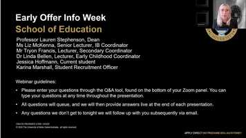 Free download Education at Notre Dame Early Offer Info Week video and edit with RedcoolMedia movie maker MovieStudio video editor online and AudioStudio audio editor onlin