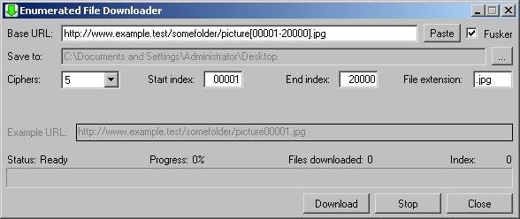 Download web tool or web app EFD (Enumerated File Downloader)