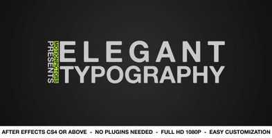 Free download Elegant Typography | After Effects Template video and edit with RedcoolMedia movie maker MovieStudio video editor online and AudioStudio audio editor onlin