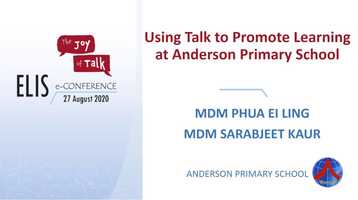 Free download ELIS e-Conference - Using Talk to Promote Learning at Anderson Primary School video and edit with RedcoolMedia movie maker MovieStudio video editor online and AudioStudio audio editor onlin
