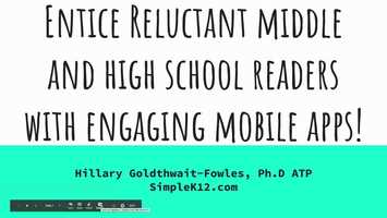 Free download Entice Reluctant Middle and High School Readers with Engaging MobileApps video and edit with RedcoolMedia movie maker MovieStudio video editor online and AudioStudio audio editor onlin