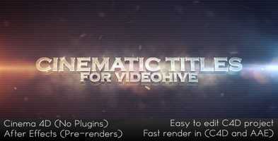 Free download Epic Cinematic Titles | Cinema 4D Templates - Videohive video and edit with RedcoolMedia movie maker MovieStudio video editor online and AudioStudio audio editor onlin