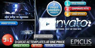 Free download EPICUS 3in1: Cinematic Promo Pack | After Effects Project Files - Videohive template video and edit with RedcoolMedia movie maker MovieStudio video editor online and AudioStudio audio editor onlin