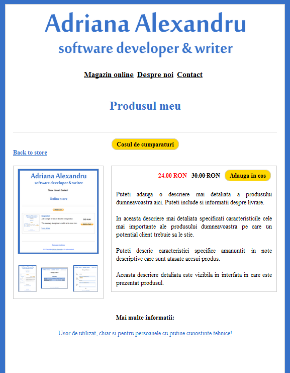 Download web tool or web app E-shop: Magazin Online Inceput 1.0 Download web tool or web app E-shop: Magazin Online Inceput 1.0