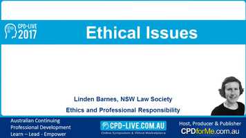 Free download Ethical Issues, Linden Barnes (2017 Preview) Ethics  Professional Development - 1 CPD Unit | CPDforMe.com.au video and edit with RedcoolMedia movie maker MovieStudio video editor online and AudioStudio audio editor onlin