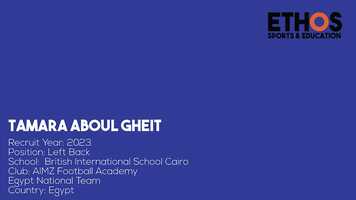 Free download Ethos Sports  Education | Tamara Aboul Gheit video and edit with RedcoolMedia movie maker MovieStudio video editor online and AudioStudio audio editor onlin