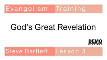 Free download Evangelism Training - Lesson 3 - Gods Great Revelations video and edit with RedcoolMedia movie maker MovieStudio video editor online and AudioStudio audio editor onlin