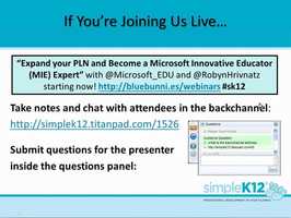 Free download Expand your PLN and Become a Microsoft Innovative Educator (MIE) Expert video and edit with RedcoolMedia movie maker MovieStudio video editor online and AudioStudio audio editor onlin