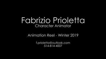 Free download Fabrizio Prioletta - Animation Reel Winter 2019 video and edit with RedcoolMedia movie maker MovieStudio video editor online and AudioStudio audio editor onlin