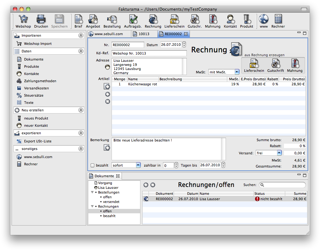 Download web tool or web app Fakturama - Invoicing Made Easy Download web tool or web app Fakturama - Invoicing Made Easy