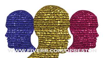 Free download Fantastic 3D rotating head with moving cube. VJ loop video. VFX effects. Video footage for show and animation. video and edit with RedcoolMedia movie maker MovieStudio video editor online and AudioStudio audio editor onlin