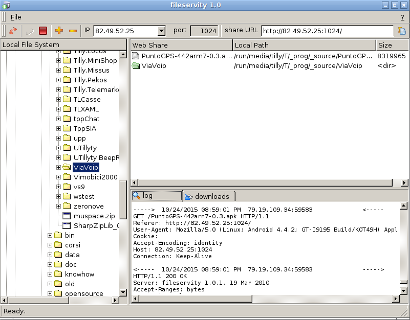 Download web tool or web app fileservity