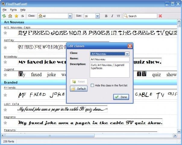 Download web tool or web app FindThatFont!