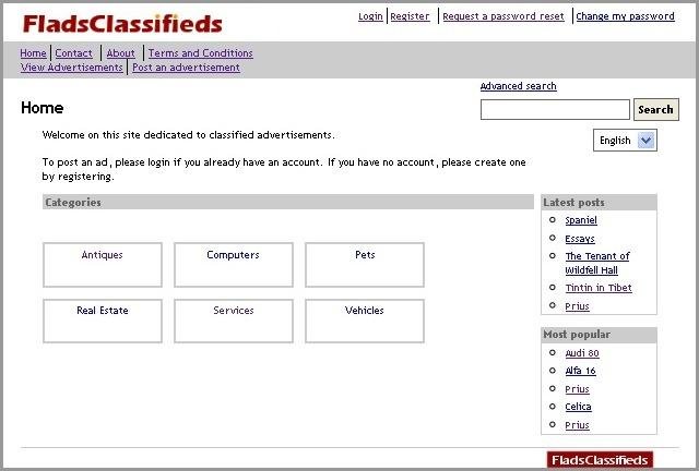 Download web tool or web app FladsClassifieds