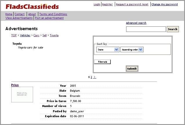 Download web tool or web app FladsClassifieds