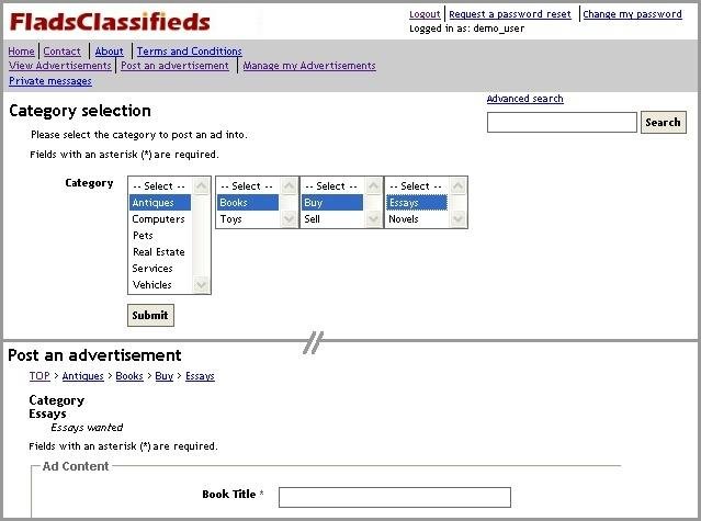 Download web tool or web app FladsClassifieds