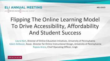 Free download Flipping the Online Learning Model To Drive Accessibility, Affordability, and Student Success video and edit with RedcoolMedia movie maker MovieStudio video editor online and AudioStudio audio editor onlin