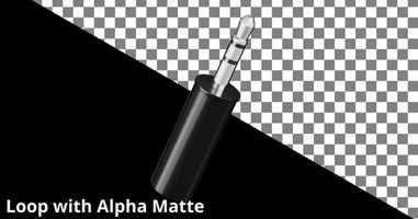 Free download Floating 3.5mm Audio Jack on Black with Alpha Matte | Motion Graphics - Envato elements video and edit with RedcoolMedia movie maker MovieStudio video editor online and AudioStudio audio editor onlin