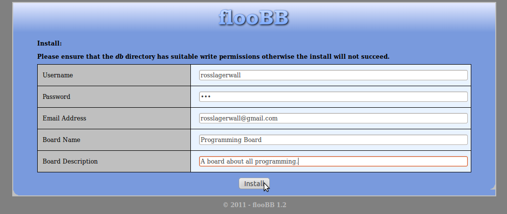 Download web tool or web app flooBB