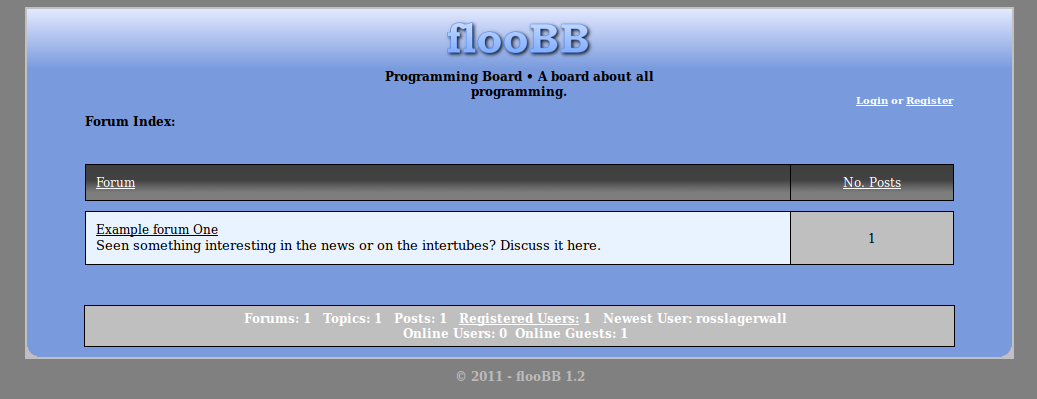 Download web tool or web app flooBB