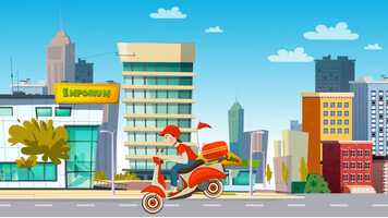 Free download Food Delivery App - 2D Animation - Cartoon Ad.mp4 video and edit with RedcoolMedia movie maker MovieStudio video editor online and AudioStudio audio editor onlin