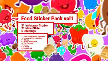 Free download Food Sticker Pack VOL 1/ 500/ Emoji/ Instagram Stories/ Restaurant Menu/Openers/Blogger Tools/ Intro | After Effects Project Fi video and edit with RedcoolMedia movie maker MovieStudio video editor online and AudioStudio audio editor onlin