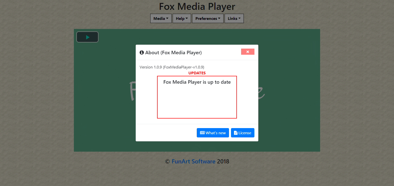 Download web tool or web app Fox Media Player