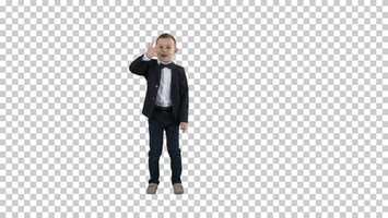 Free download Friendly little boy in a suit says hi, Alpha Channel | Stock Footage - Videohive video and edit with RedcoolMedia movie maker MovieStudio video editor online and AudioStudio audio editor onlin