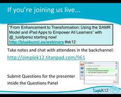 Free download From Enhancement to Transformation Using the SAMR Model and iPad Apps to Empower All Learners video and edit with RedcoolMedia movie maker MovieStudio video editor online and AudioStudio audio editor onlin