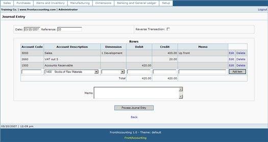 Download web tool or web app FrontAccounting