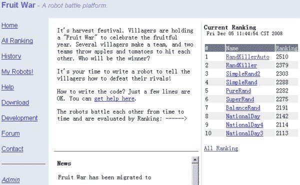 Download web tool or web app FruitWar