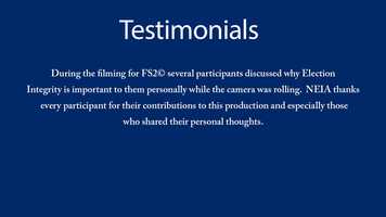 Free download FS2 1080p 29.97 fps FS2(C) Testimonials.mp4 video and edit with RedcoolMedia movie maker MovieStudio video editor online and AudioStudio audio editor onlin