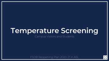 Free download FSDB Reopening Plan  Temperature Screening video and edit with RedcoolMedia movie maker MovieStudio video editor online and AudioStudio audio editor onlin