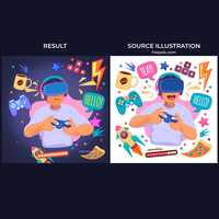 Free download Game Streamer Animation: Before/After video and edit with RedcoolMedia movie maker MovieStudio video editor online and AudioStudio audio editor onlin