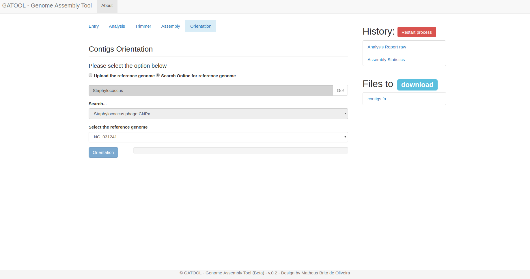 Download web tool or web app GATOOL - Genome Assembly Tool Download web tool or web app GATOOL - Genome Assembly Tool