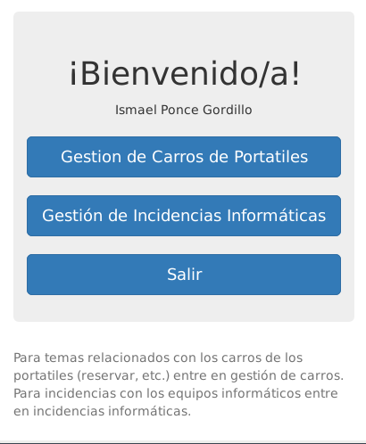 Download web tool or web app Gestión de Carros de Portátiles