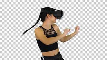 Free download Girl Playing Virtual Reality Dancing Game, Alpha Channel | Stock Footage - Videohive video and edit with RedcoolMedia movie maker MovieStudio video editor online and AudioStudio audio editor onlin
